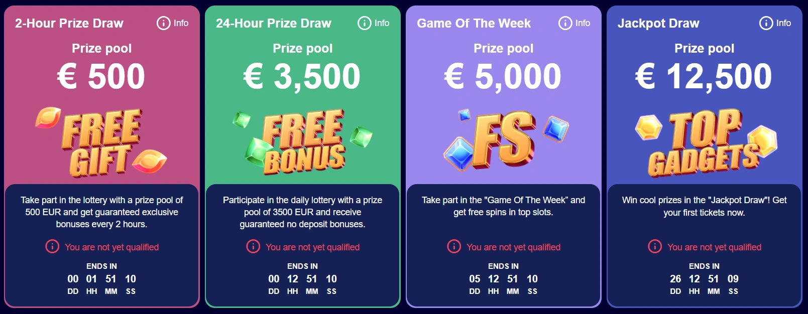 Lottery games available